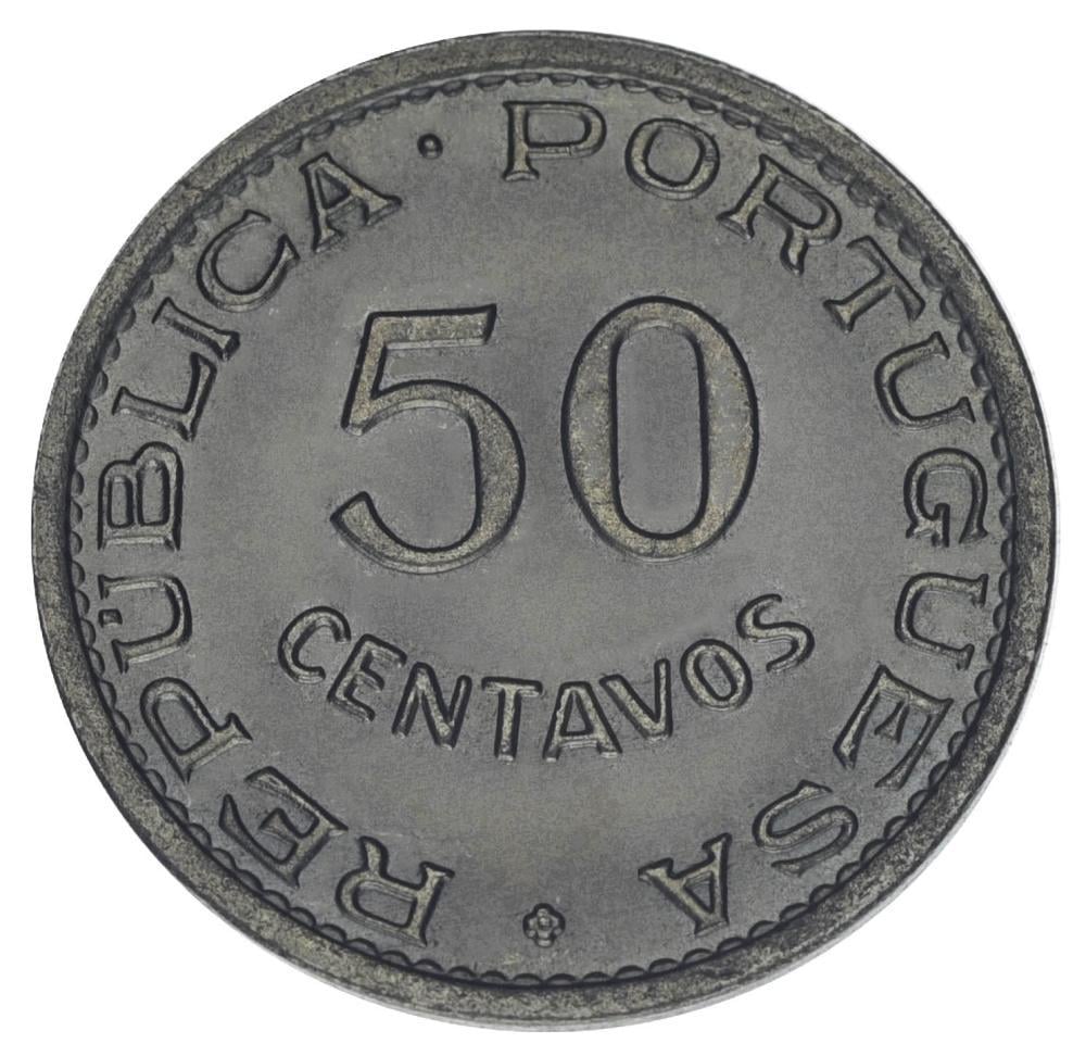 Коллекционная монета Ангола 50 сентаво 1950 AU-UNC (М21373) Коллекционная монета Ангола 50 сентаво 1950 AU-UNC (М21373)