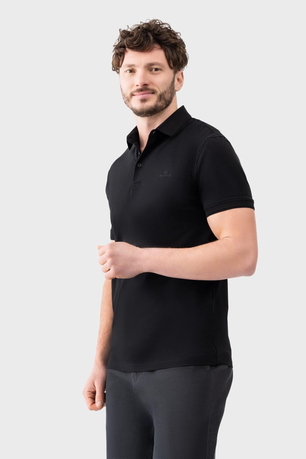 Футболка-поло Avecs из трикотажа Double Face L Черный (30591/1- L) Футболка-поло Avecs из трикотажа Double Face L Черный (30591/1- L)