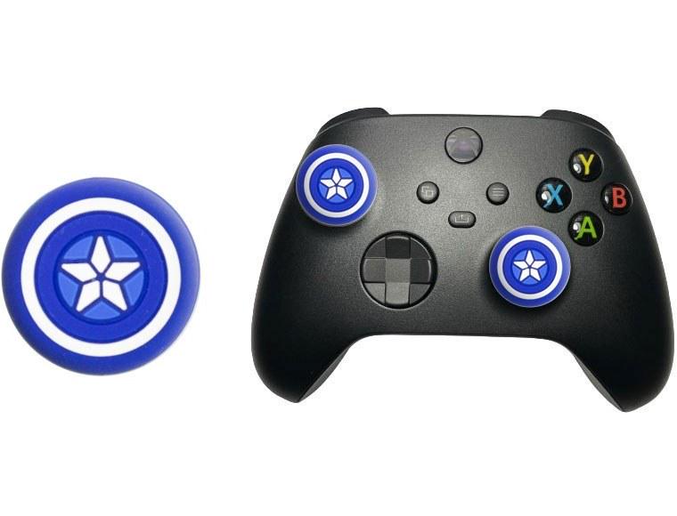 Накладки для джойстика Playstation PS3/PS4/PS5/Xbox силиконовые 2 шт. Captain America Blue - фото 3 Накладки для джойстика Playstation PS3/PS4/PS5/Xbox силиконовые 2 шт. Captain America Blue - фото 3