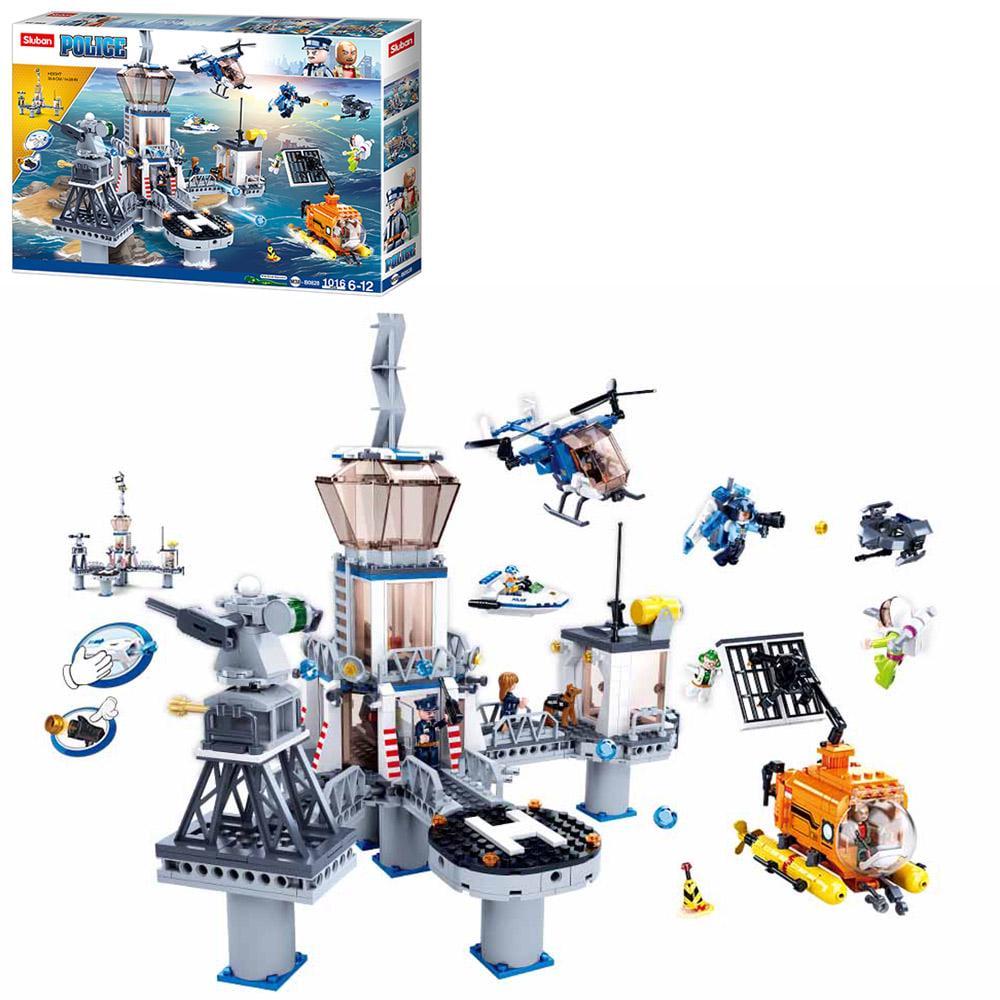 Конструктор дитячий Sluban Морська поліція 1016 деталей фігурки персонажів (M38-B0828)