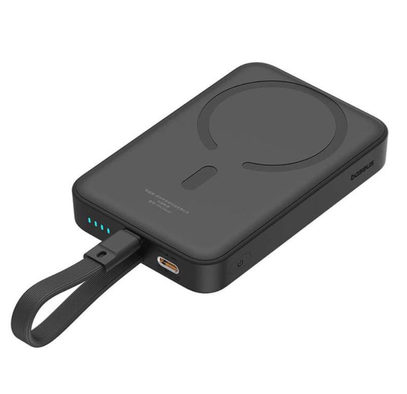 Портативний зарядний пристрій Baseus Magnetic Mini 10000 mAh 20W with MagSafe Black Magnetic Mini 10000 mAh 20W - фото 5