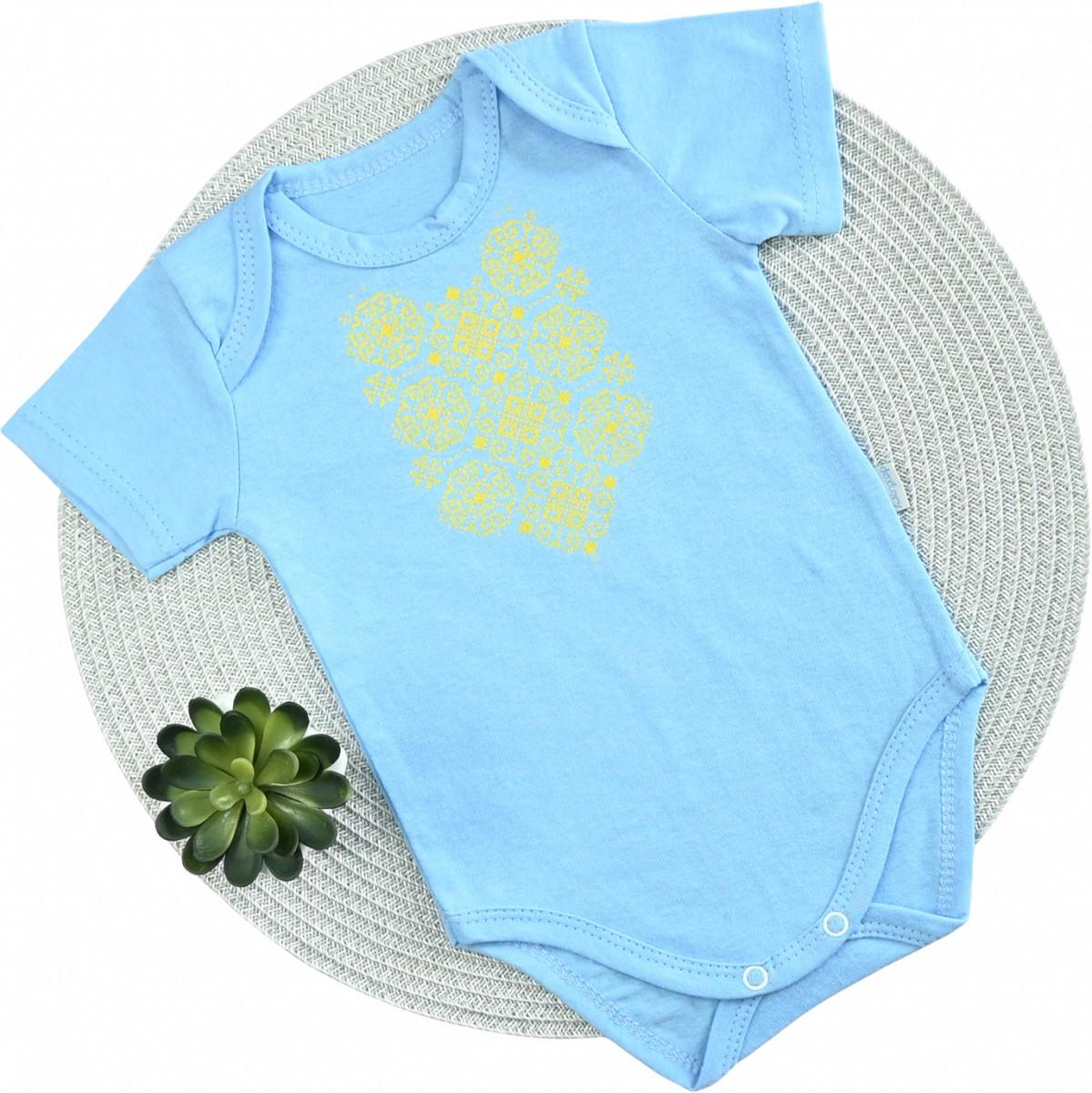 Боди Dexter's Вышиванка 68 см Голубой