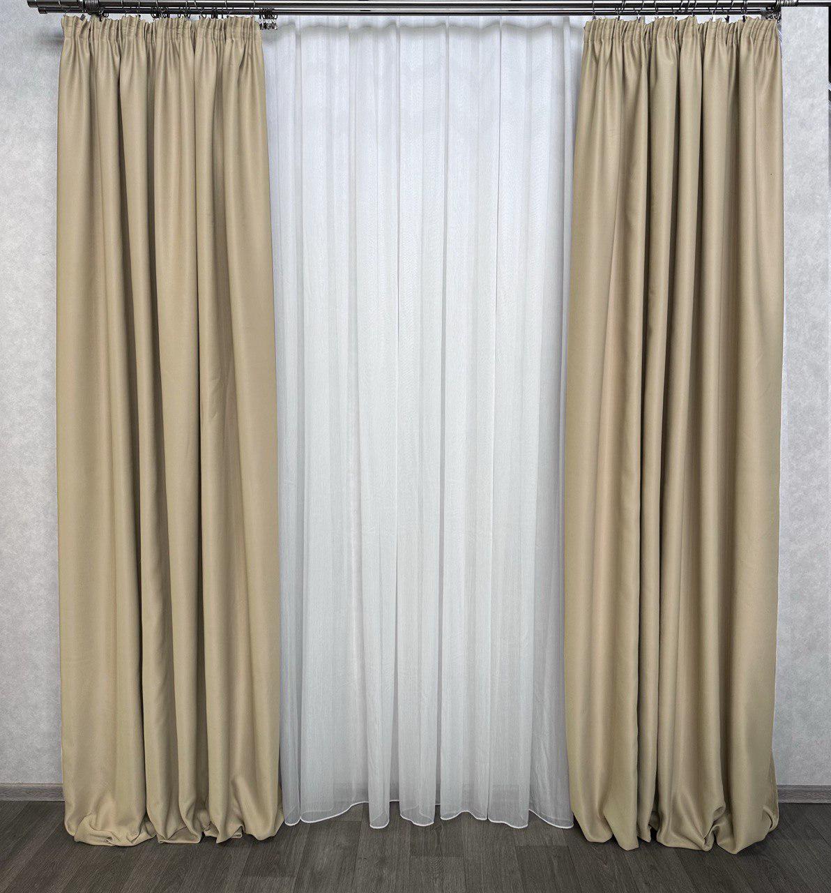 Комплект штор Aldo блэкаут 200х275 см №6 2 шт. Карамельный