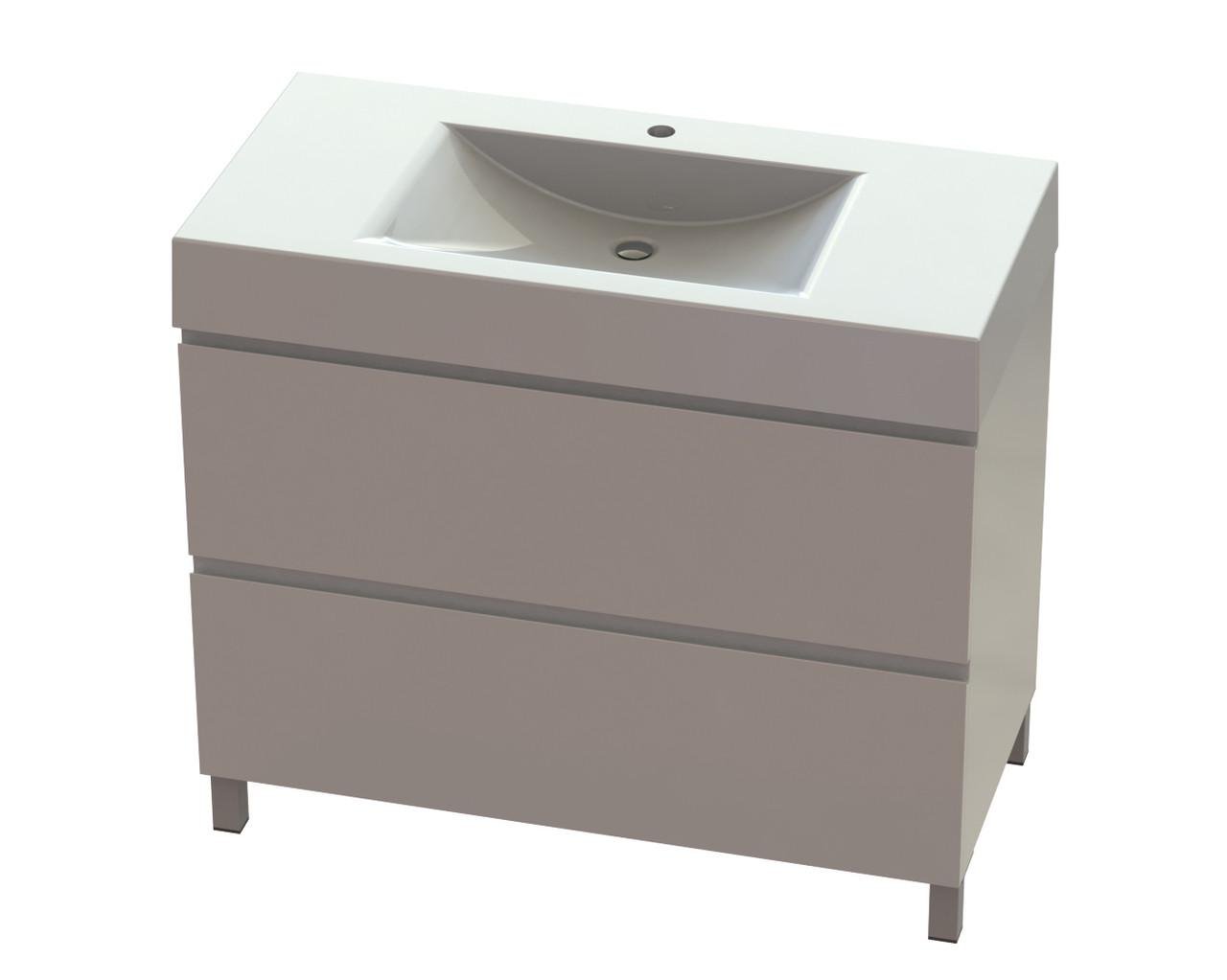 Тумба Новелла А100 с умывальником Атлант 990 Белый глянец (1882346578)