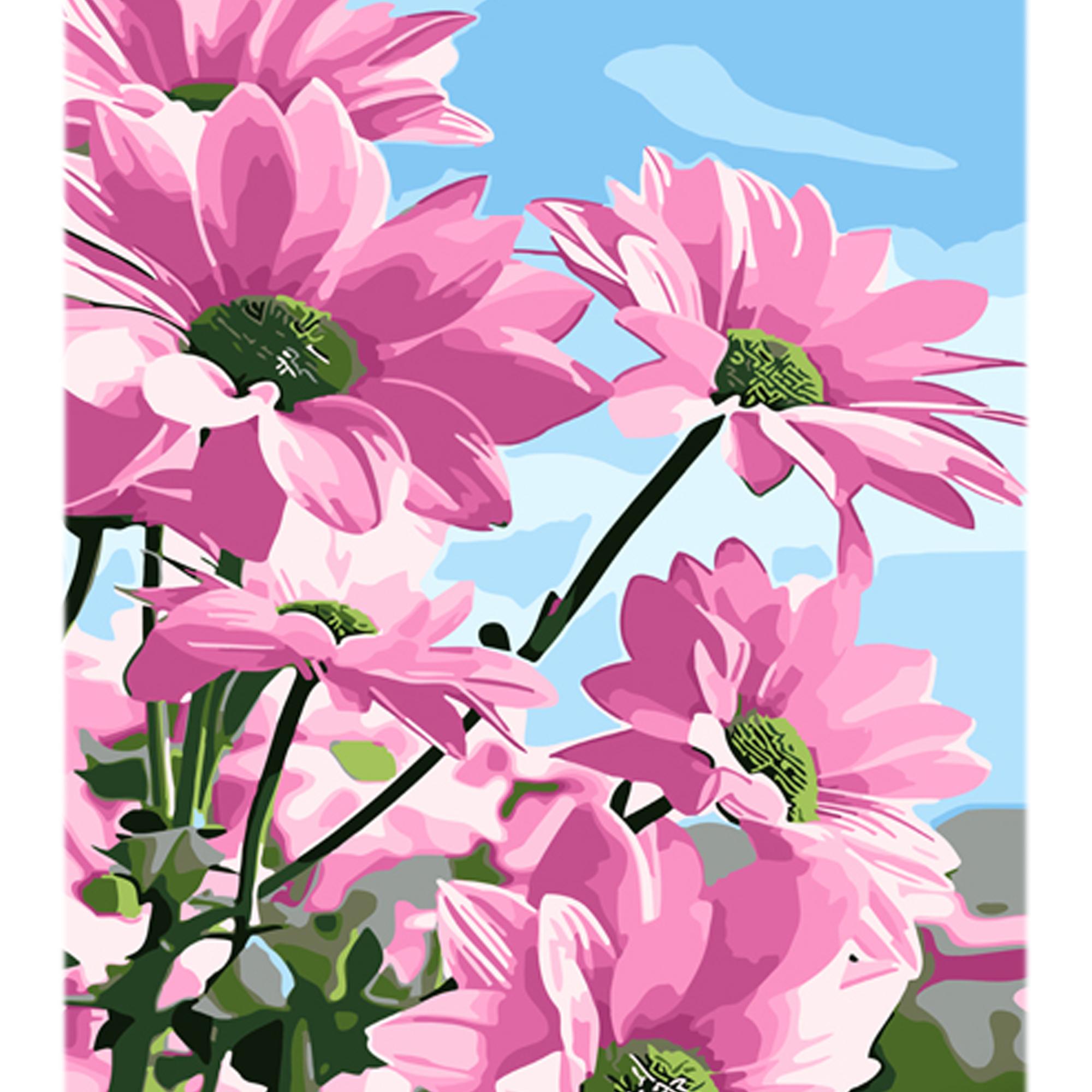 Картина за номерами Strateg Преміум Танець пелюсток з лаком та рівнем 30х40 см (Str-LY10)