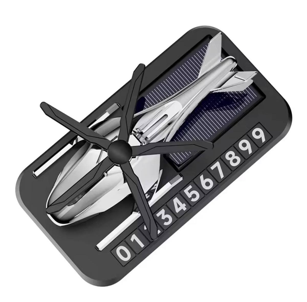 Ароматизатор для авто Вертоліт на сонячній батареї з номером телефону Silver (g31-kk1-5uu) - фото 3