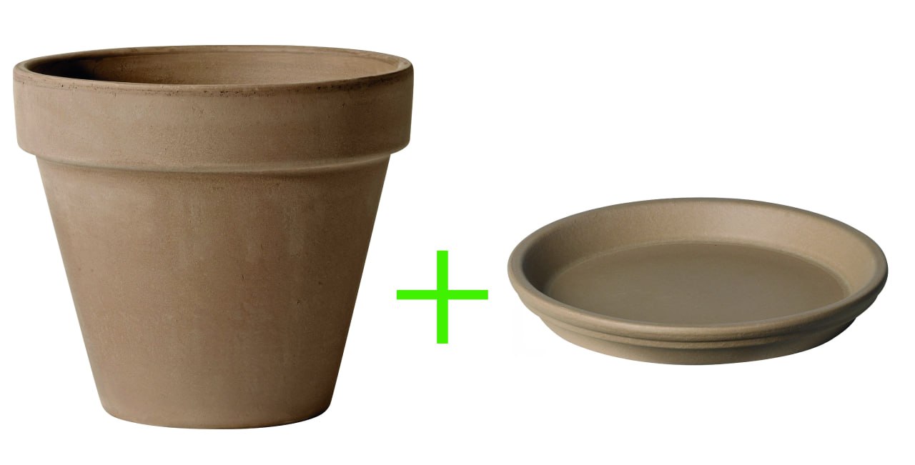 Горщик з піддоном DEROMA гладкий 18х19 см 2,9 л Мокко (000006647) - фото 3 Горщик з піддоном DEROMA гладкий 18х19 см 2,9 л Мокко (000006647) - фото 3