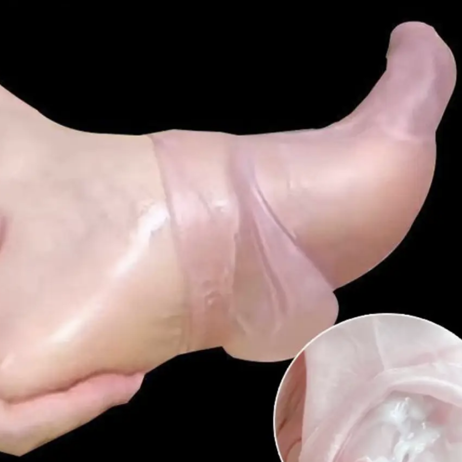 Шкарпетки зволожуючі для сухих ніг що потріскалися гелеві масажні тілесного кольору 2 пари (40_119) - фото 2 Шкарпетки зволожуючі для сухих ніг що потріскалися гелеві масажні тілесного кольору 2 пари (40_119) - фото 2