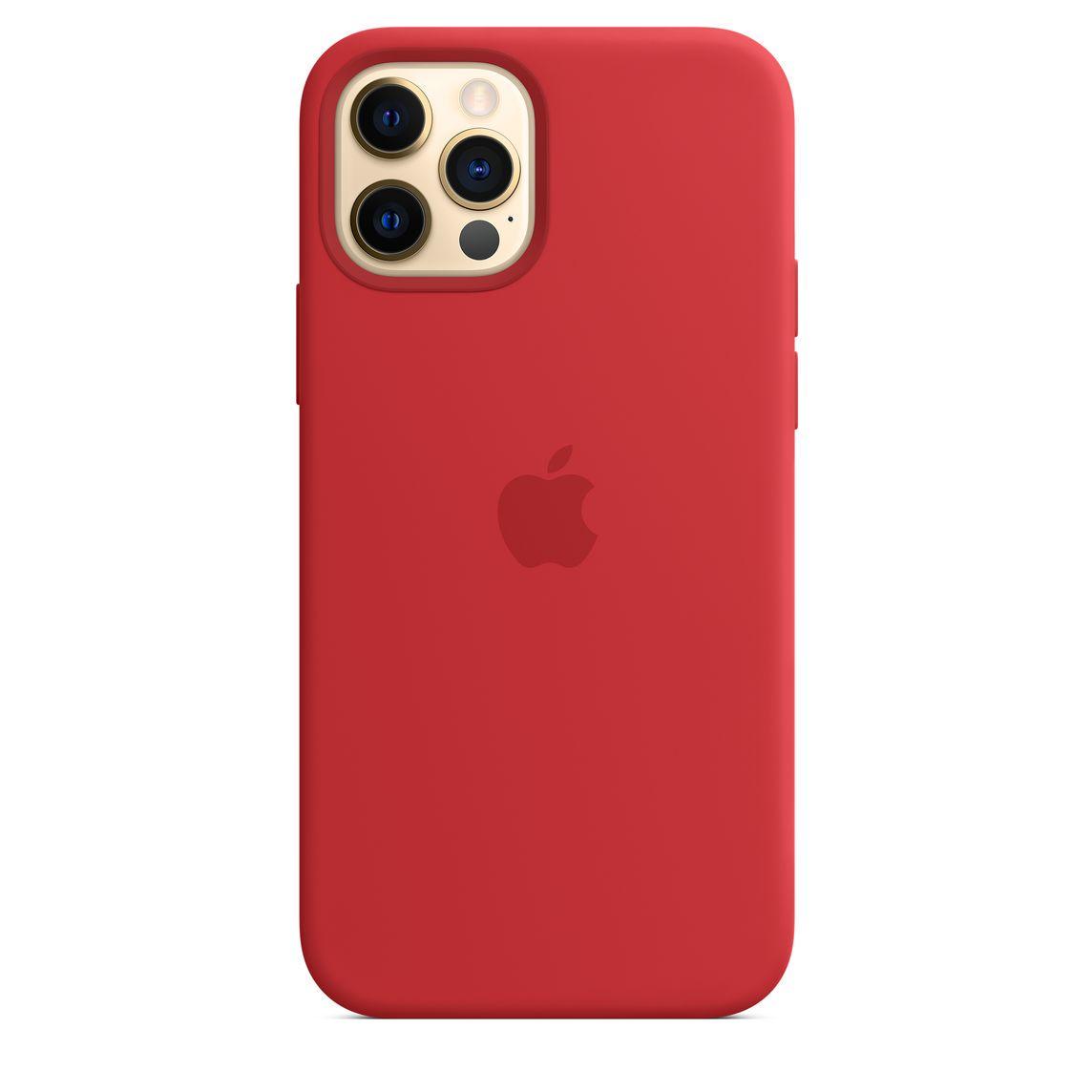 Силіконовий чохол-накладка Apple Silicone Case with MagSafe for iPhone 12/12 Pro, Product Red (HC) - фото 8