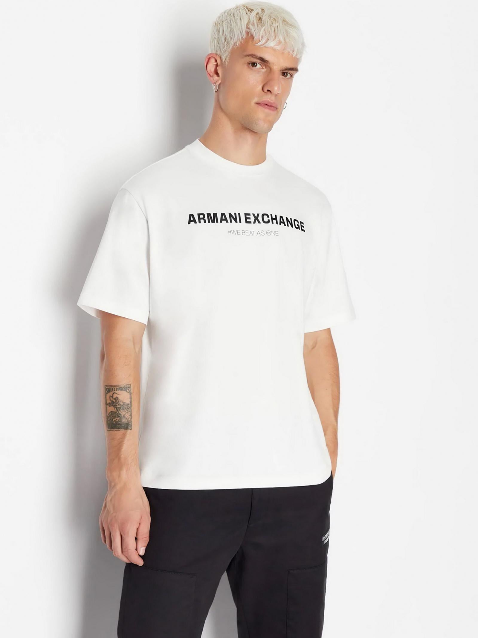 Футболка чоловіча Armani Exchange We Beat As One AX-3038 M White (17822576)
