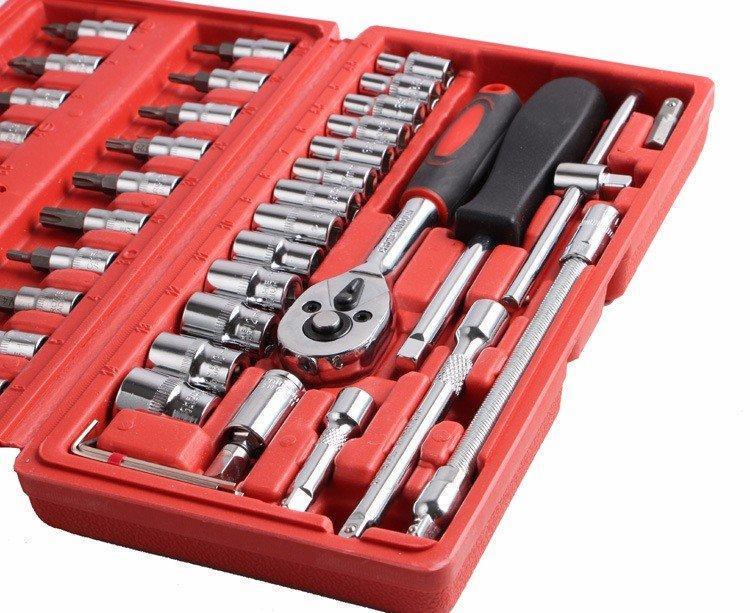 Комплект инструментов PCS SOCKET WRENCH SET для ремонта в пластиковом кейсе 46 дет. (28337653) - фото 5 Комплект инструментов PCS SOCKET WRENCH SET для ремонта в пластиковом кейсе 46 дет. (28337653) - фото 5