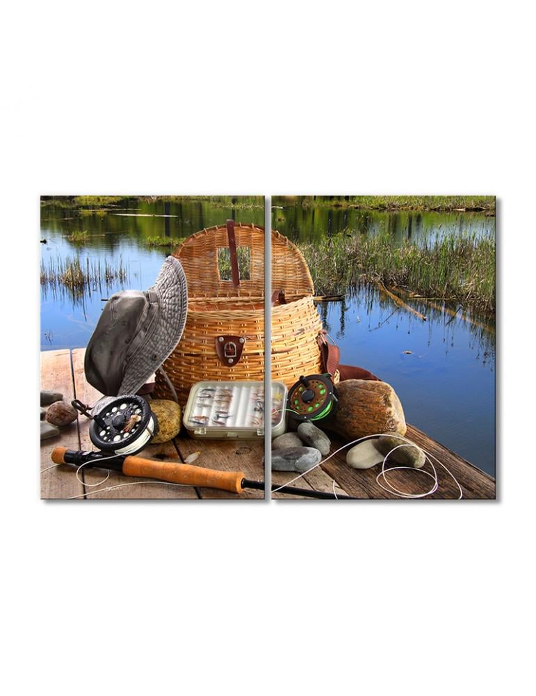 Картина модульная Рыболовные снасти 2 модуля 40х60 см