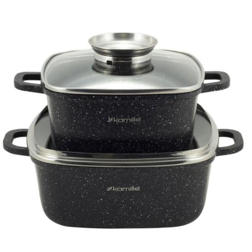 Набір посуду Kamille KM-4434 з прихватками 20/24 см 6 пр. (1363991996)