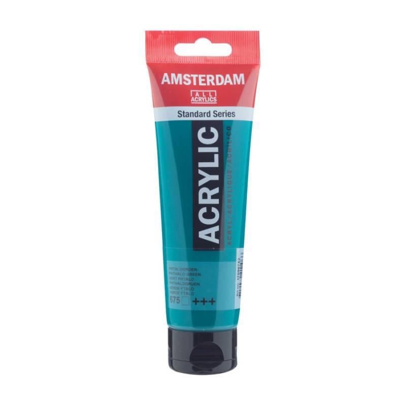 Акриловая краска Amsterdam Royal Talens 120 мл 675 Зеленая ФЦ (Az1-8712079211066)