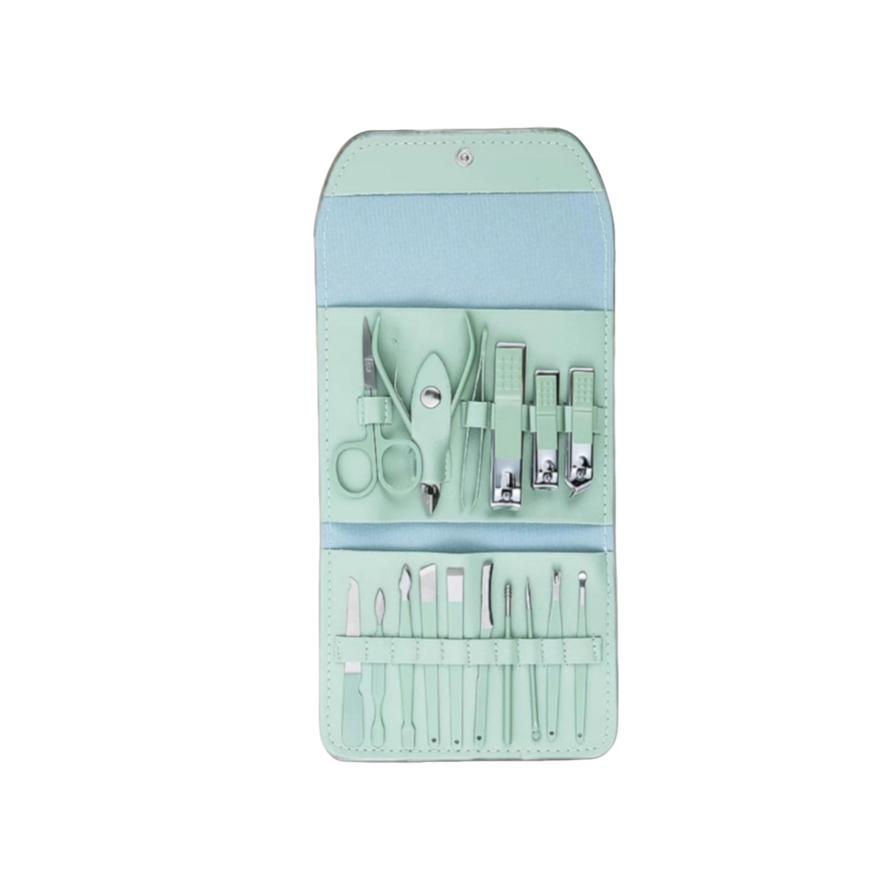 Набор подарочный маникюрный в чехле 16 пр. Зеленый (2444274575)