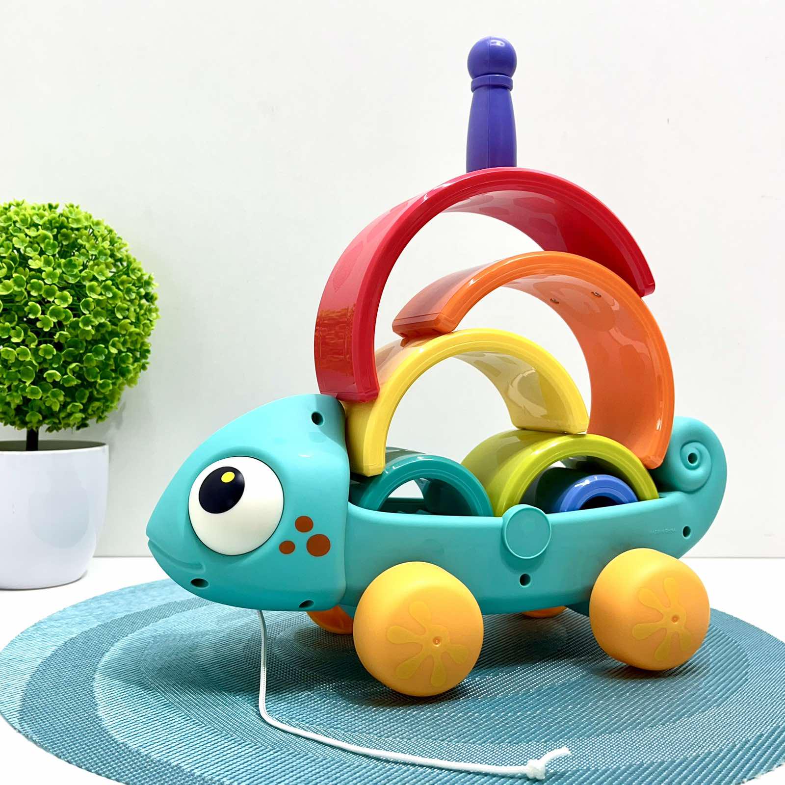 Каталка детская Hola Хамелеон-пирамидка (HA795700) - фото 2 Каталка детская Hola Хамелеон-пирамидка (HA795700) - фото 2