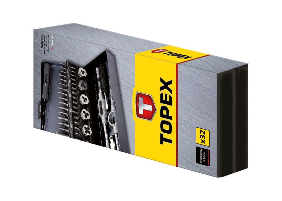 Набор метчиков и плашек Topex M3-M12 32 шт. в кейсе (22546) - фото 4 Набор метчиков и плашек Topex M3-M12 32 шт. в кейсе (22546) - фото 4
