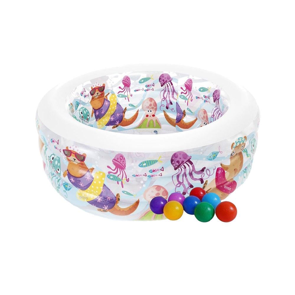 Бассейн надувной детский Intex 58480-1 Аквариум с шариками 10 шт. 152х56 см (169457)
