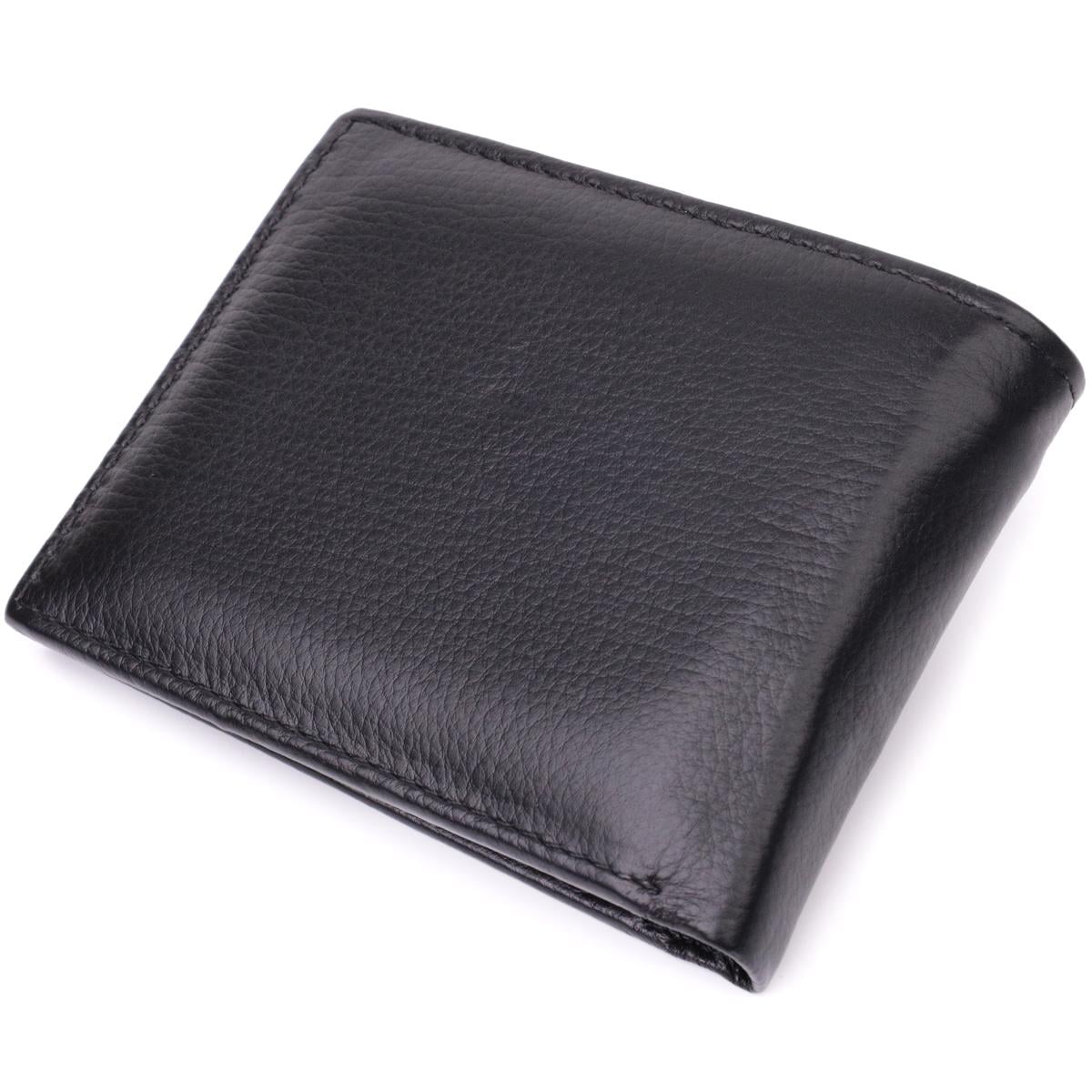 ᐉ Гаманець-затискач чоловічий ST Leather 22460 шкіряний Чорний