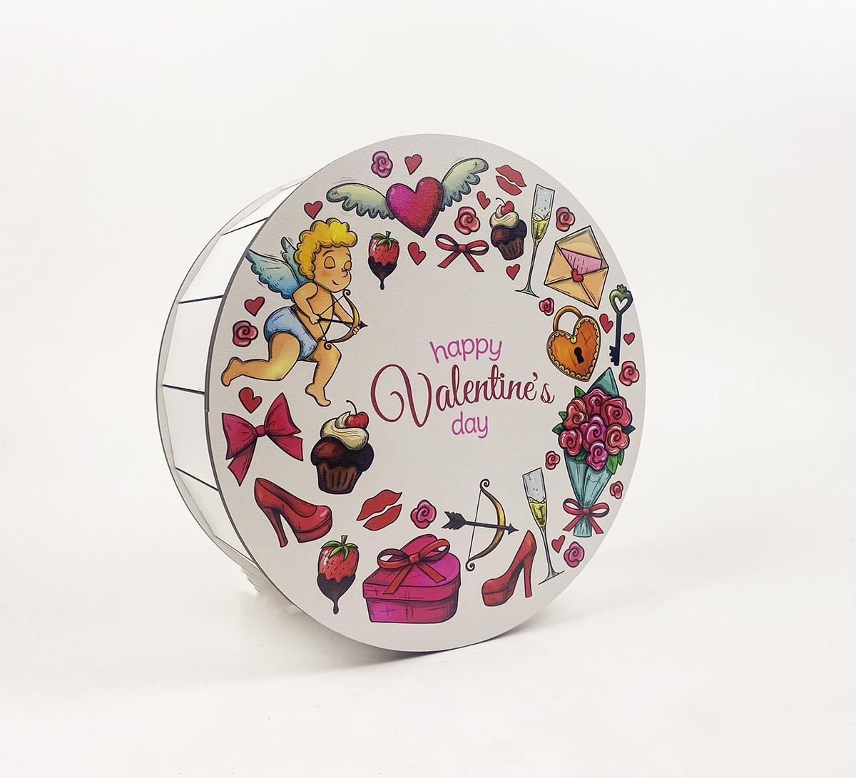Коробочка кругла "Happy Valentine’s day" (5745)