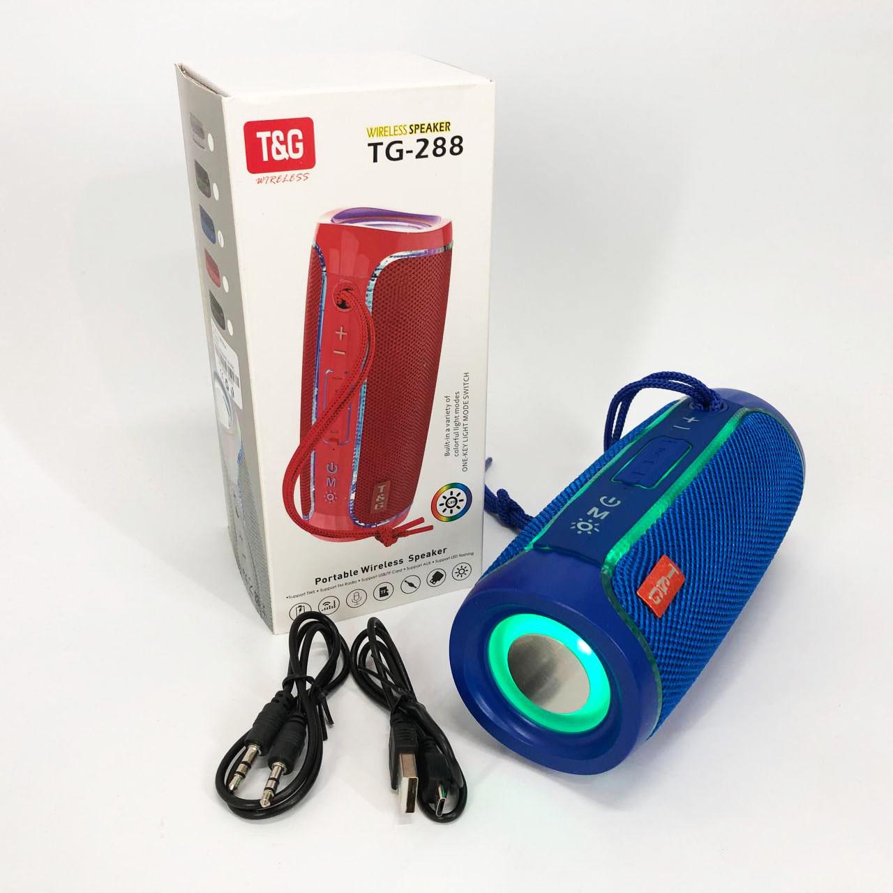 Портативна колонка Bluetooth з LED підсвічуванням Синій (TG288) - фото 2 Портативна колонка Bluetooth з LED підсвічуванням Синій (TG288) - фото 2