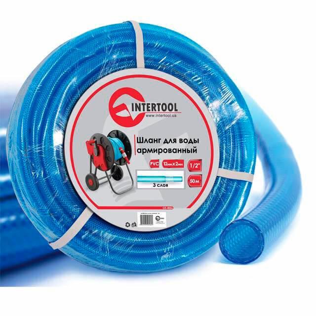 Шланг для поливу Intertool GE-4056 PVC 3-х шаровий 1/2" 50 м садовий