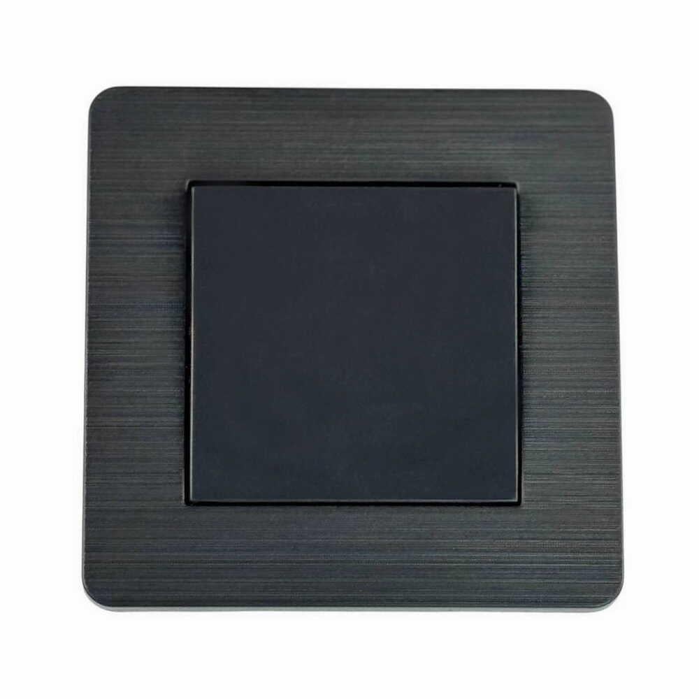 Выключатель одноклавишный Nilson Selene Антрацит (23362501)