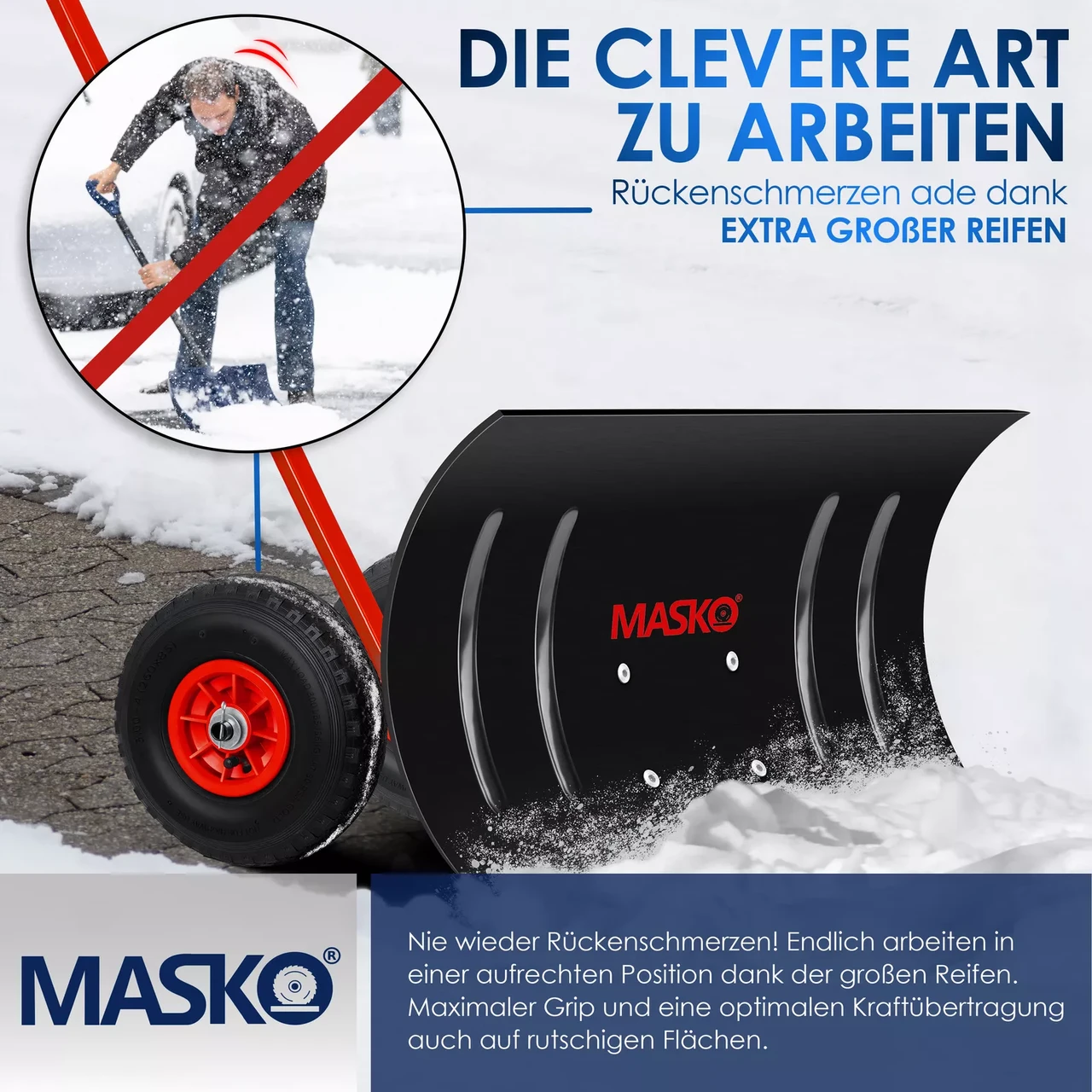 Лопата для снега KESSER 75x46x150 см 1,5 мм - фото 5 Лопата для снега KESSER 75x46x150 см 1,5 мм - фото 5