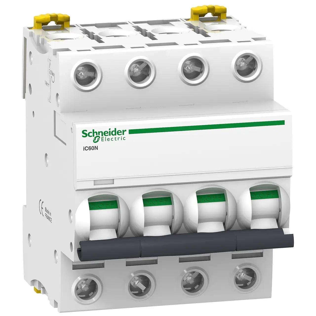 Автоматический выключатель Schneider Electric iC60N C 4P 6A (A9F79406) Автоматический выключатель Schneider Electric iC60N C 4P 6A (A9F79406)