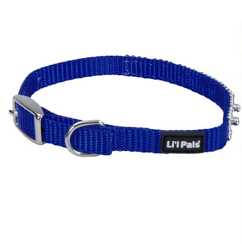 Ошейник для собак Coastal Lit'l Pals Jeweled со стразами 0,8х20 см (03221_BLU08)