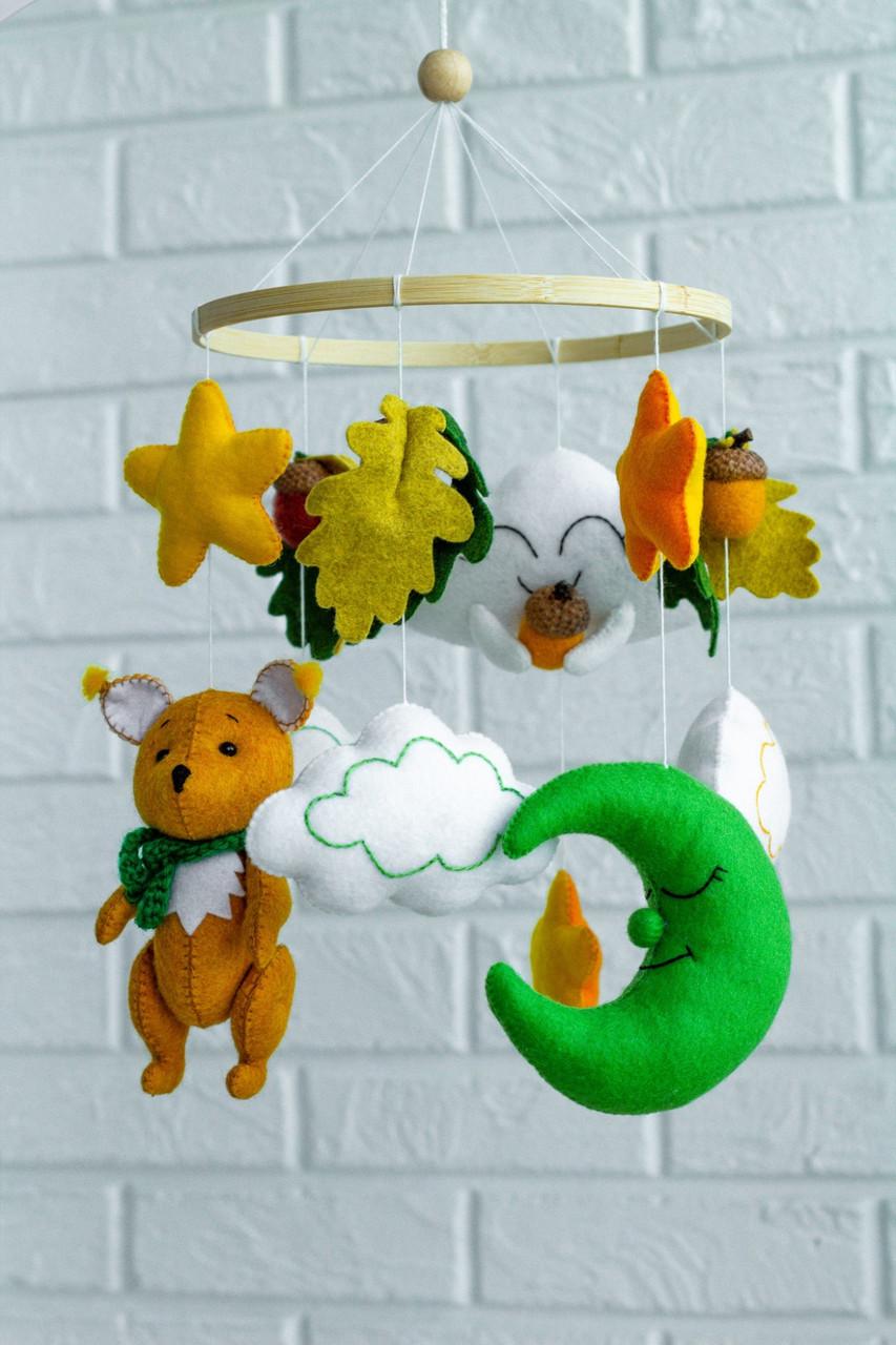 Мобиль детский WooolyWool ручная работа Белочка (27861104)