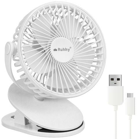 Вентилятор беспроводной с зажимом и USB подзарядкой Белый - фото 5 Вентилятор беспроводной с зажимом и USB подзарядкой Белый - фото 5