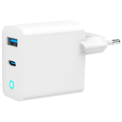 Зарядное устройство Gembird TA-UC-PDQC45L-W-01 USB-A/Type-C 45 Вт Белый (30067352)