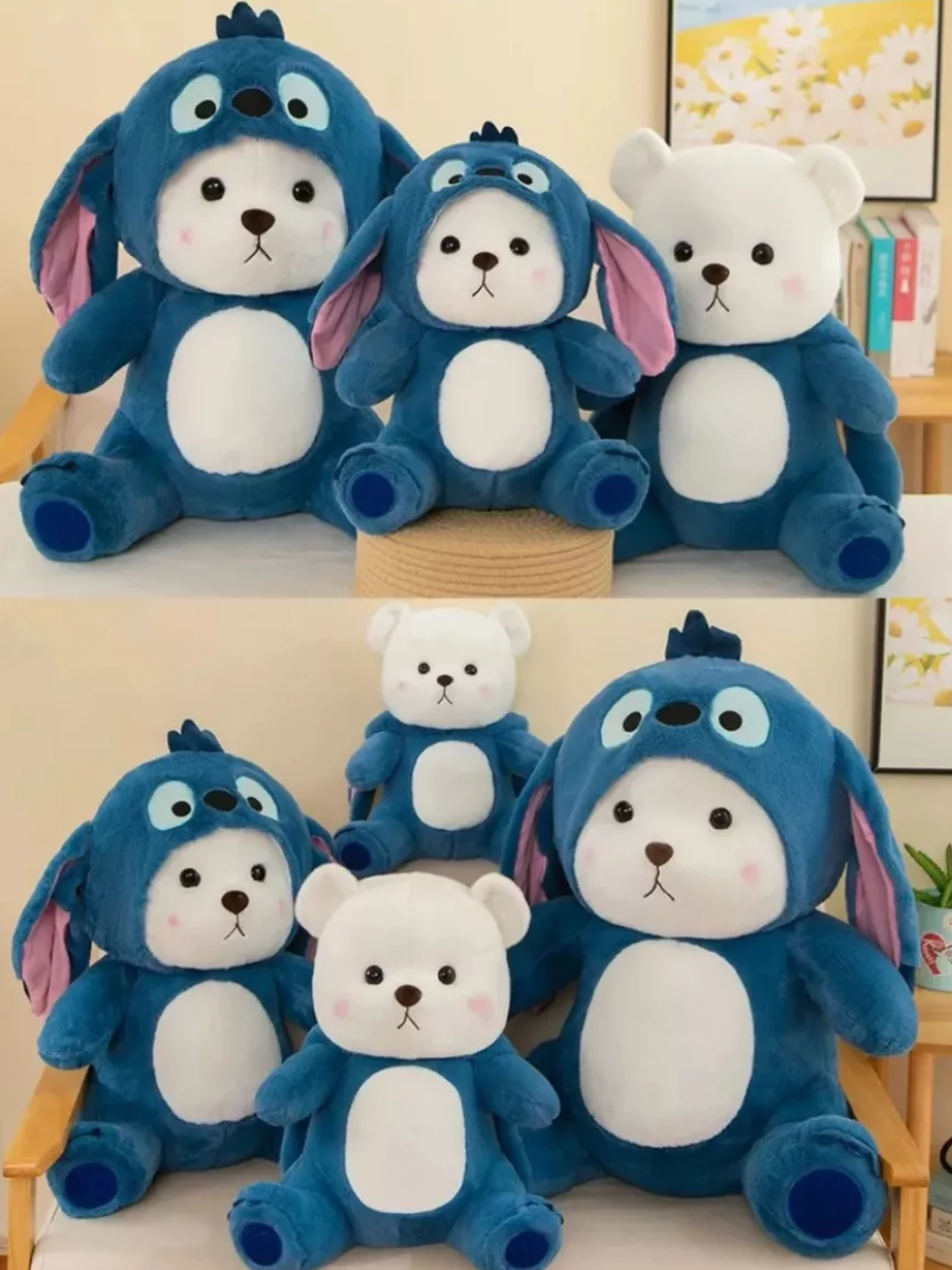 Іграшка плюшева Ведмедик в костюмі стіча в капюшоні 40 см Синій (9096/40) - фото 9