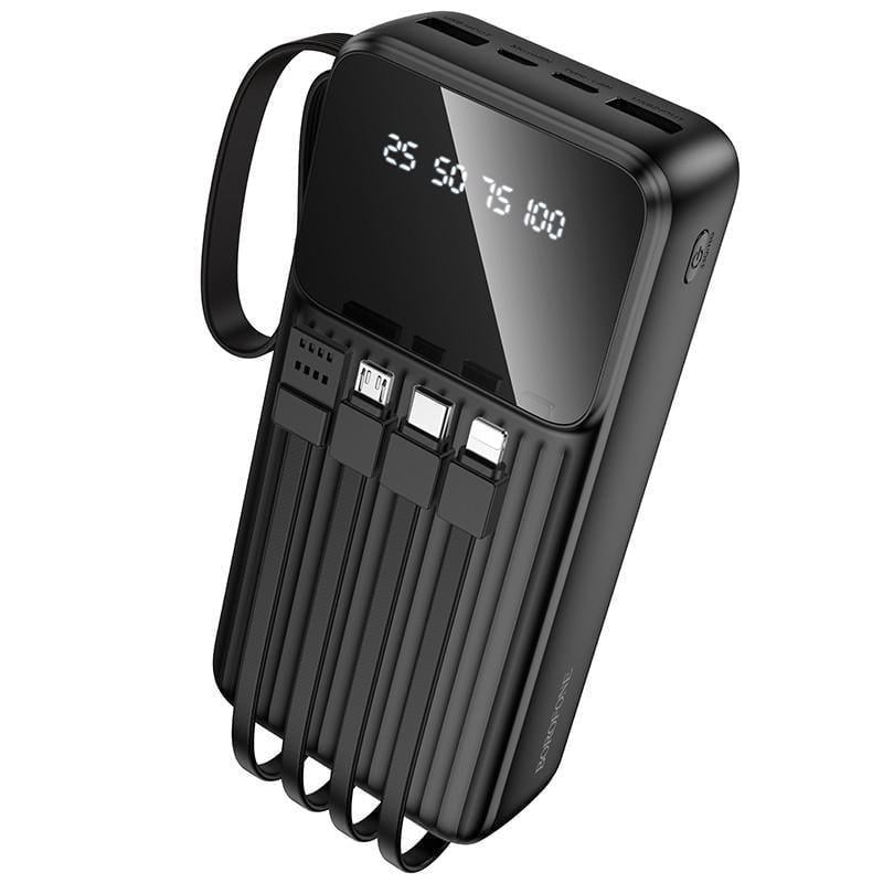 Повербанк Borofone BJ76A Smart with 4 cables 20000 mAh Черный (2964771866)