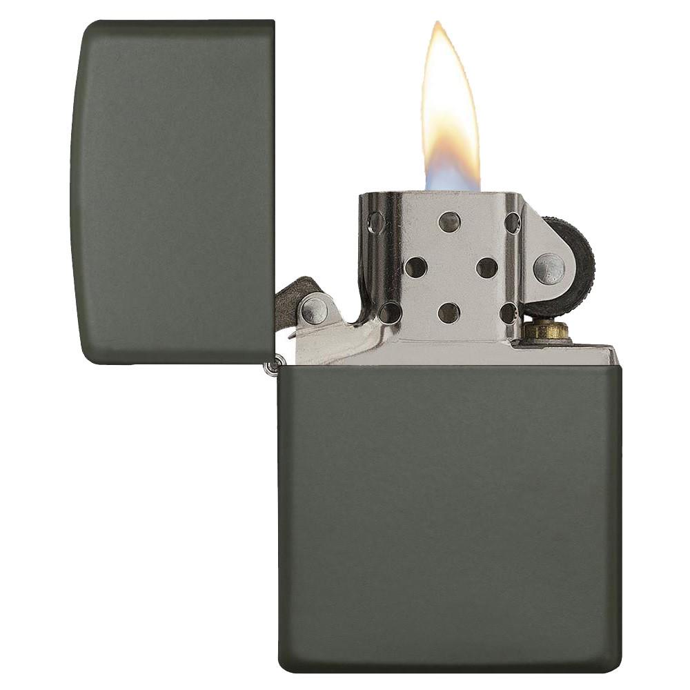 Запальничка ZIPPO 221 Regular matte Green - фото 3