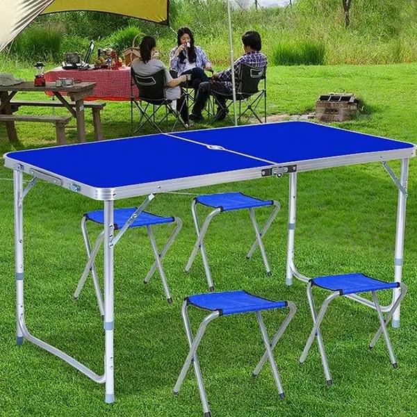 Стіл кемпінговий Folding Table для відпочинку із стільцями 120х60х70 см 4 шт. - фото 3 Стіл кемпінговий Folding Table для відпочинку із стільцями 120х60х70 см 4 шт. - фото 3