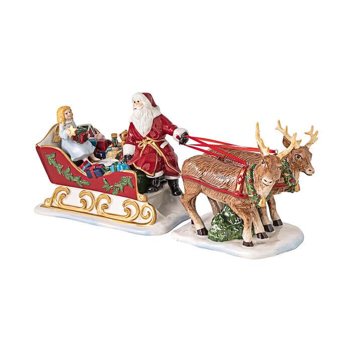 Статуетка Санта на санях з ангелом Villeroy & Boch Christmas Toys Memory 36х14х17 см (2593765) - фото 1