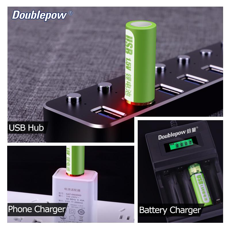 Акумулятор Doublepow USB AA 1800mwh 1.5v Lithium Ion Li-Ion 4 шт. (51920) - фото 3