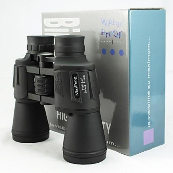 Бинокль туристический Binoculars High Quality 20х50 универсальный прорезиненный с чехлом Черный