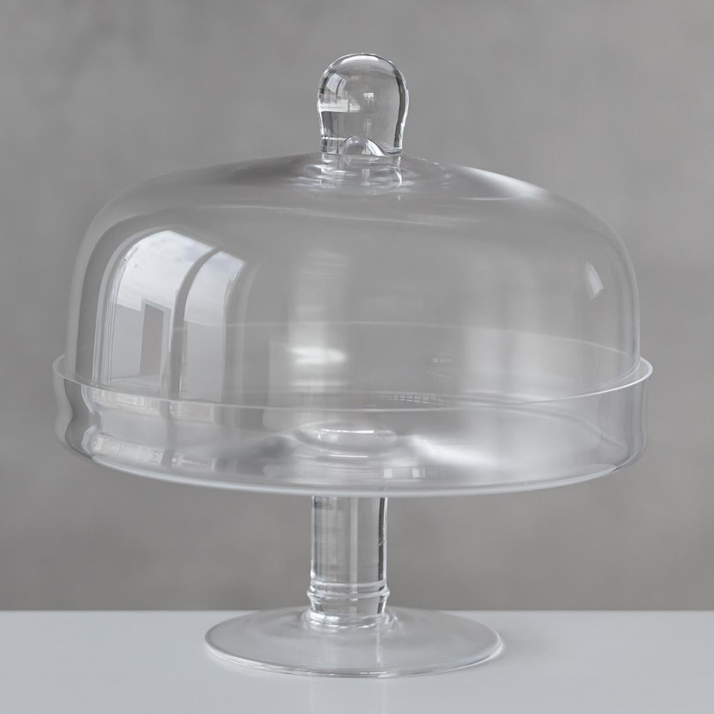 Тортовница стеклянная Сладкая витрина 24х24 см (9269-007)