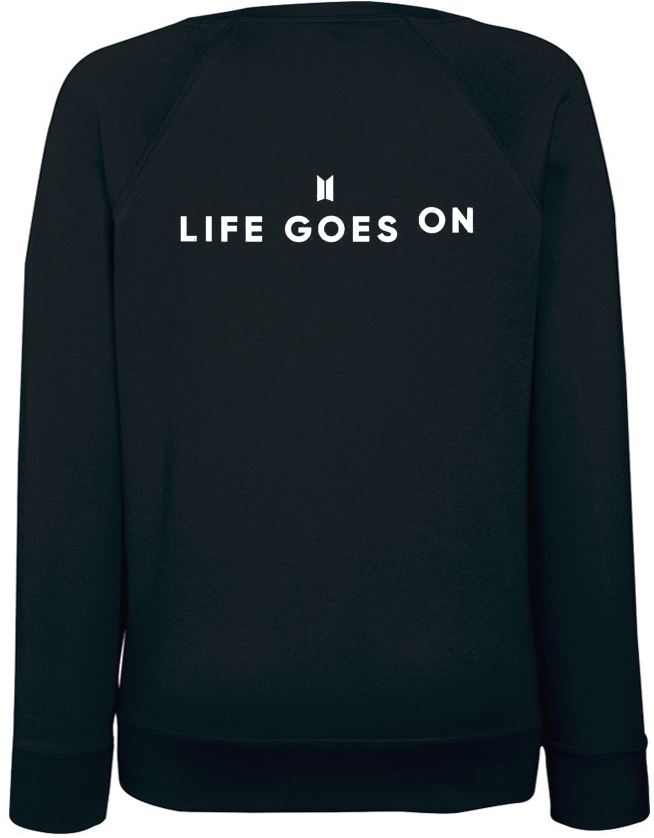 Світшот жіночий BTS Bangtan Boys Beyond The Scene "BE" Life Goes On M Black/White - фото 2 Світшот жіночий BTS Bangtan Boys Beyond The Scene "BE" Life Goes On M Black/White - фото 2