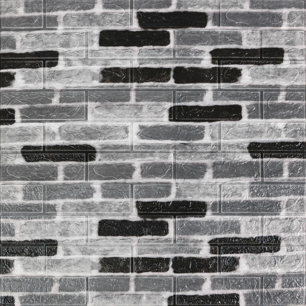 3D-панель самоклеющаяся под серый кирпич екатеринослав 700х770х3 мм 342-3 (SW-00001147)