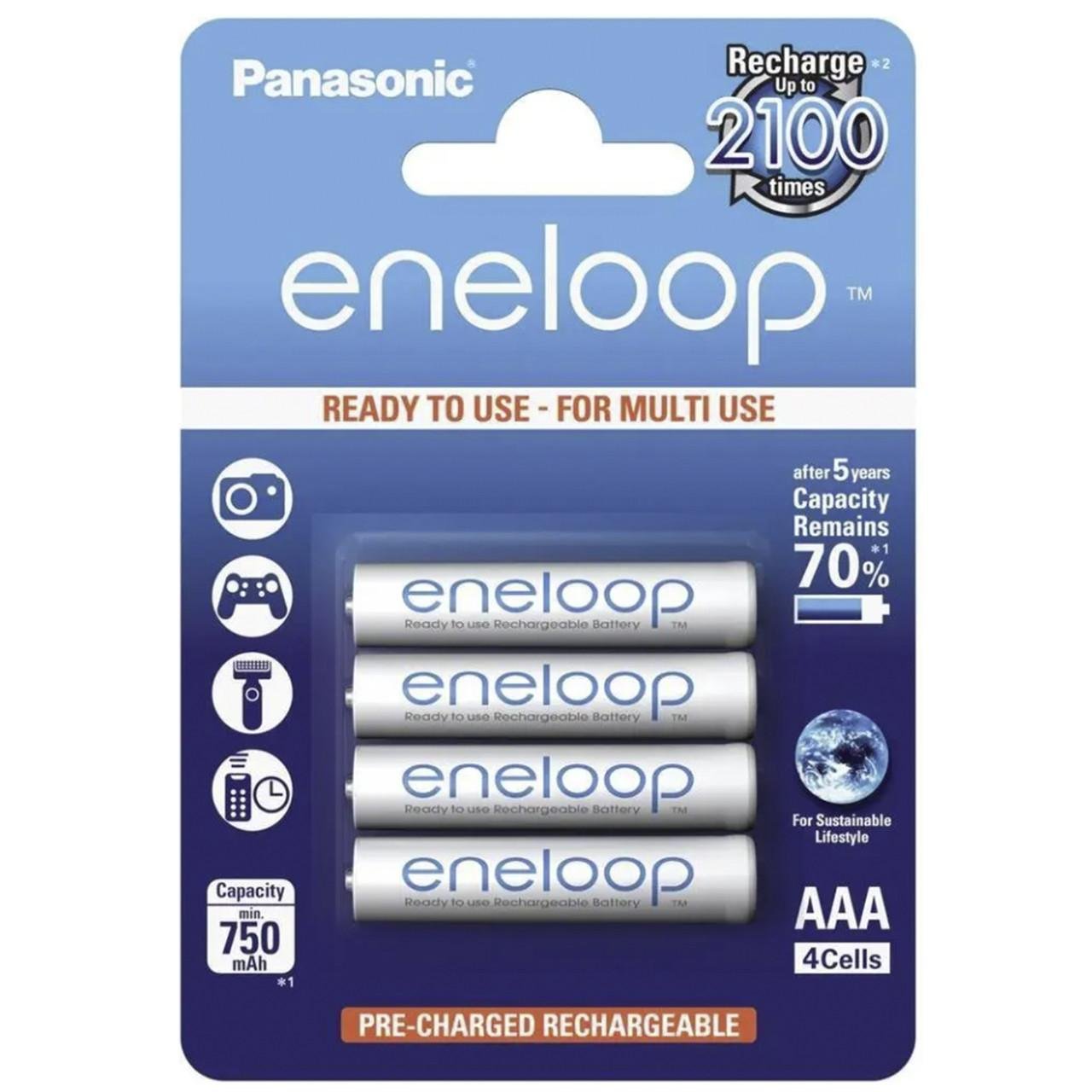 Аккумулятор Panasonic Eneloop AAA 800 mAh 4 шт. (1801284)