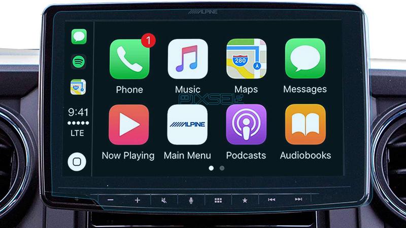 Защитное стекло Pixsel гибридное матовое на монитор ALPINE iLX 10,5"