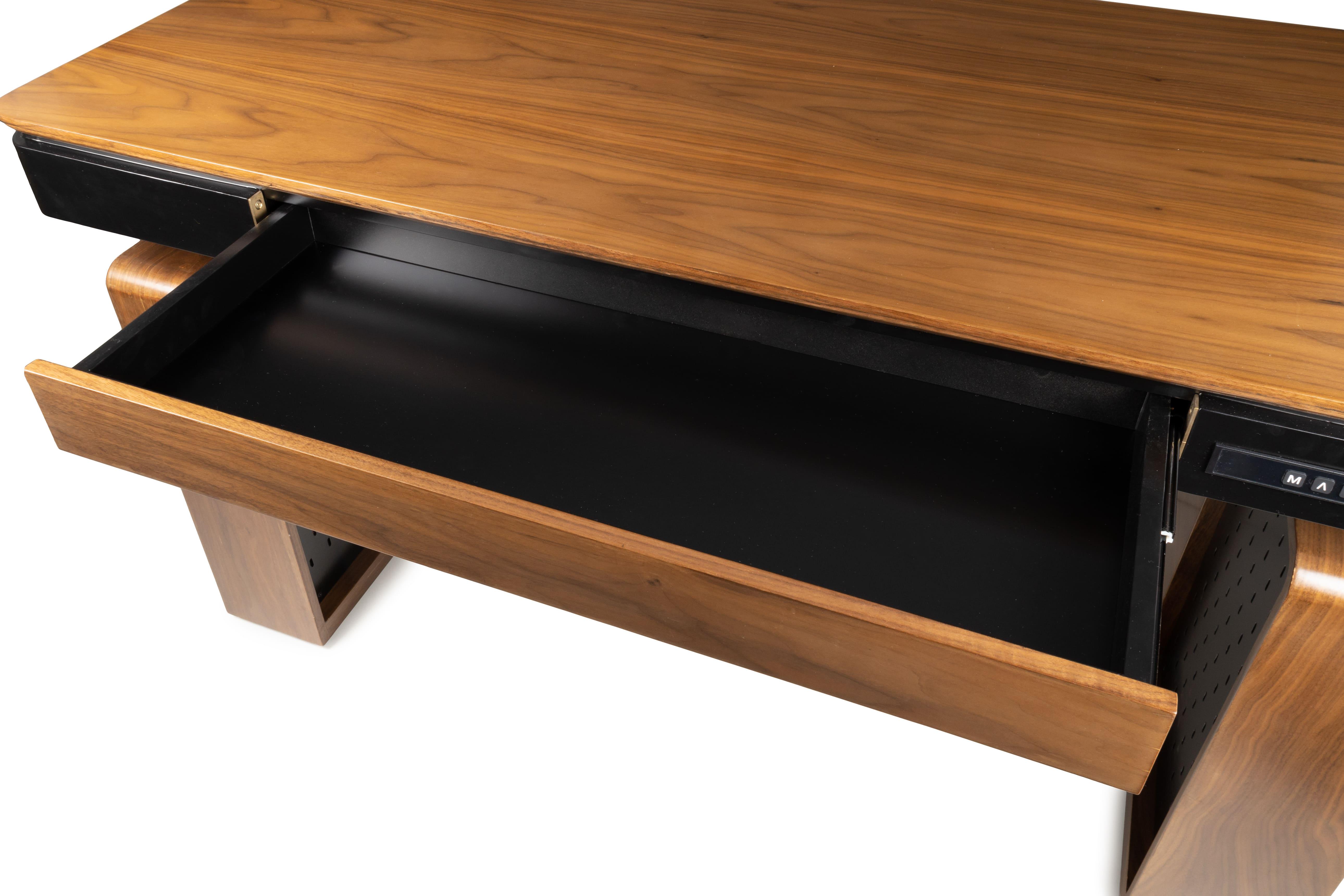 Регульований стіл кабінет Barsky Lux 2 motors 1400x700 мм Wood (LT-01) - фото 10