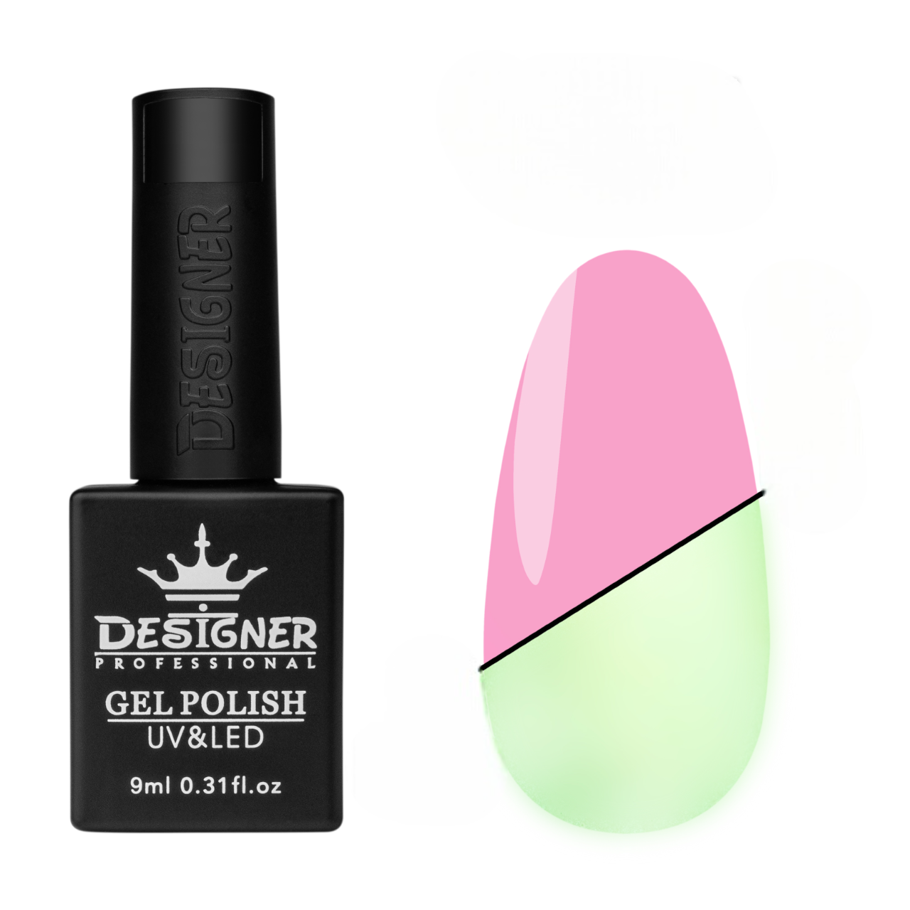 Гель-лак люминесцентный Designer Professional Glow in the Dark 9 мл Нежно-розовый 469