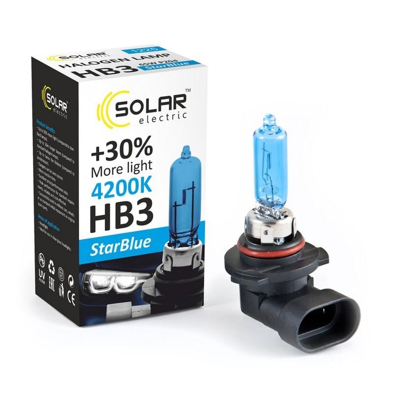 Галогенные лампы Solar HB3 12V 65W P20d StarBlue 4200K (1225)