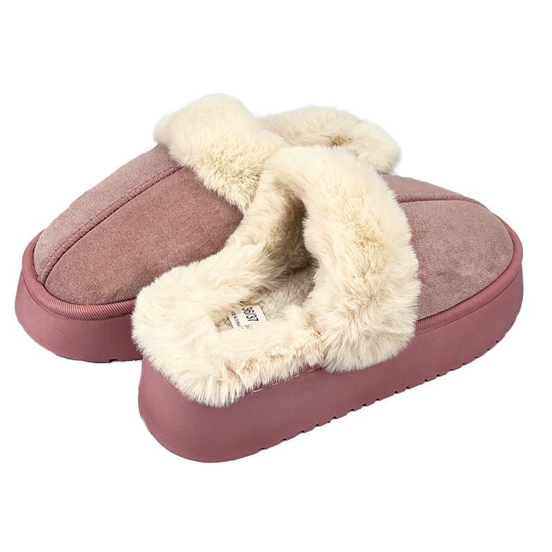 Домашні тапочки жіночі Уггі на платформі 8066-4 p.38-39 24,5-25 см Рожевий - фото 3