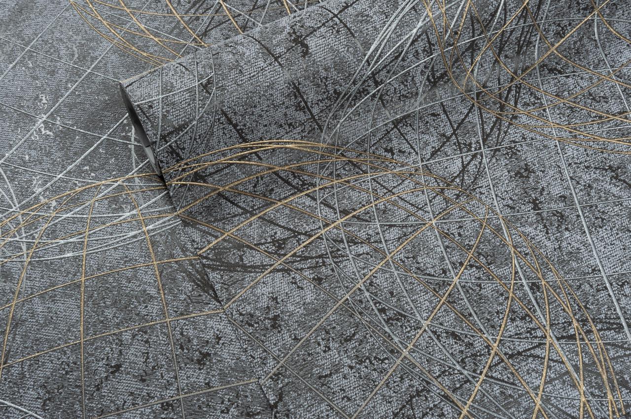 Обои флизелиновые Vinil Sphere ДХС-1584 вспененный винил LS 1,06х10,05 м Черный